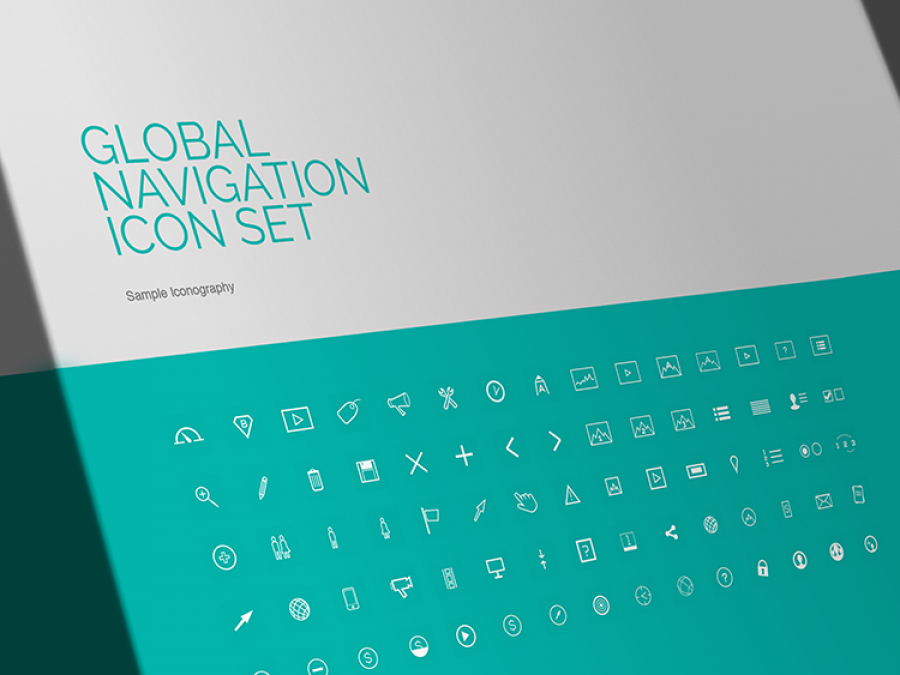 Global navigation icon set