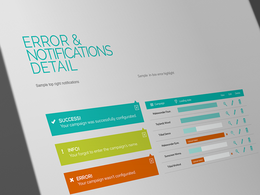 Error and notifications detail