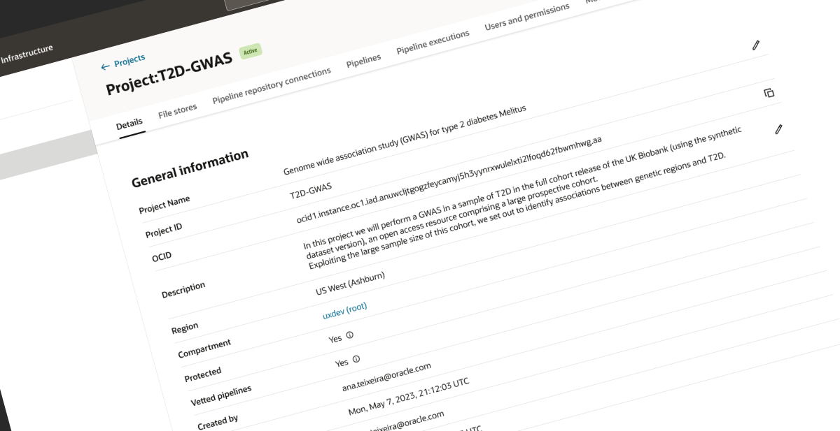 Project page, fully configured