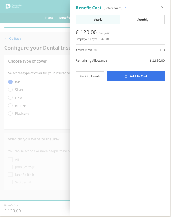 Tablet cost panel sliding over the form