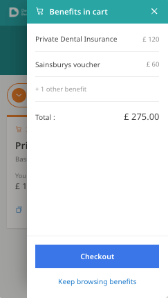 Mobile cart popover